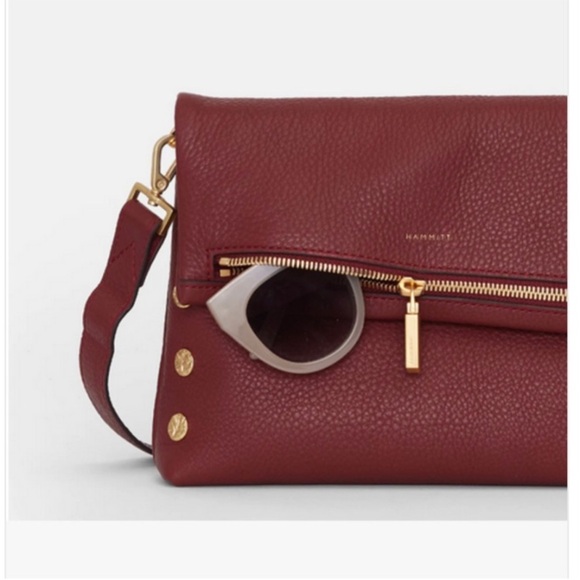Hammitt Burgundy Crossbody Bag with Gold Accents - Picture 5 of 10